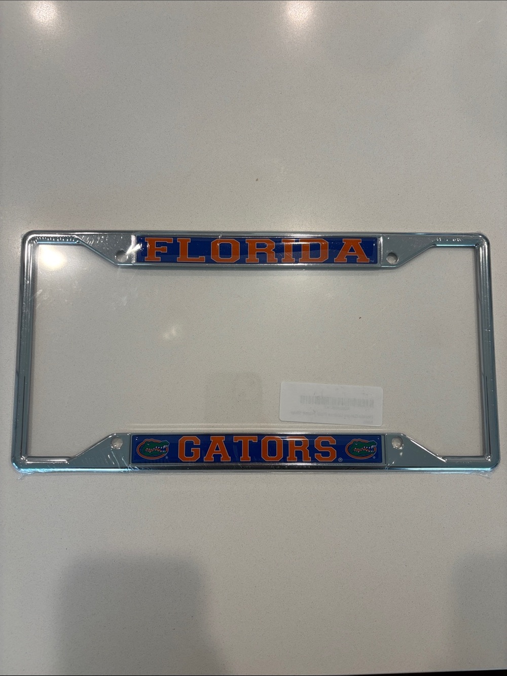 NWT NCAA Florida Gators Chrome License Plate Frame - Blue and Orange